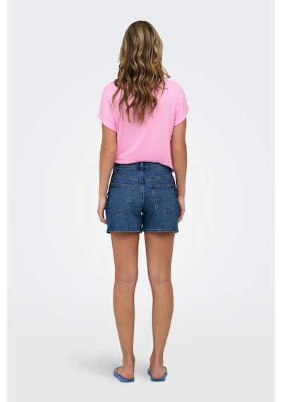 Only Onlphine Pamuklu Regular Fit Kot Short Bayan Short 15372986 Mavi