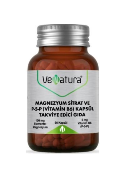 Venatura Magnezyum Sitrat ve P5p Vitamin B6 90 Kapsül