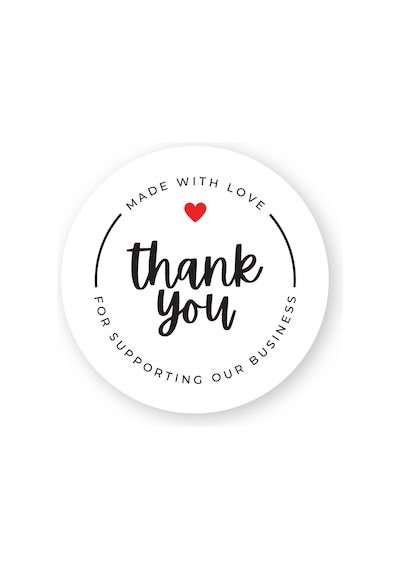 Sticker 3 - Thank You 4x4 Cm - 66 Adet