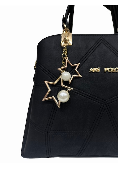 Westbag Kadın Butterfly El Ve Omuz Çantası Kol Çantası Charm Detaylı Siyah