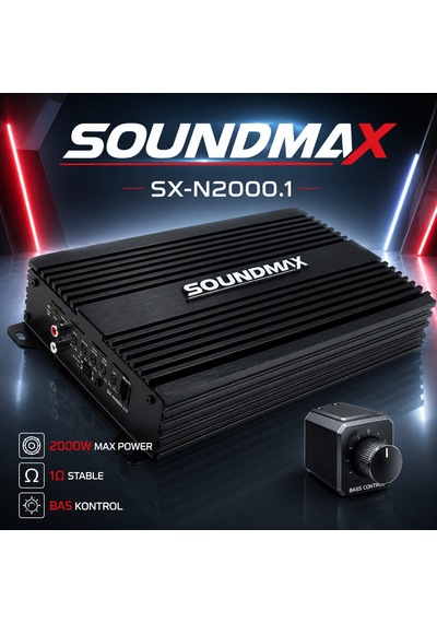Sx-n2000.1d Mono Amfi Bas Amfisi 1ohm 2000rms- 2 Ohm 1250rms-4ohm 780rms-bas Kontrollü