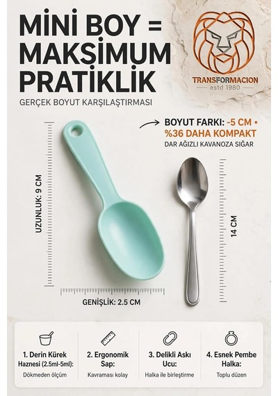 Tr 6'li Renkli Mini Baharat Kaşığı Seti Plastik Erzak Ölçü Küreği Kahve Tuz Baharat Kavanoz İçi Kaşık 72347 Genel