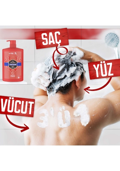 Old Spice Captain Erkekler İçin Duş Jeli Ve Şampuan 1 L