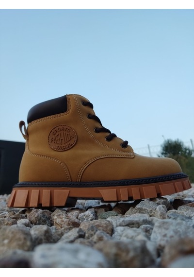 Trendyshose 1782 Çocuk Kaymaz Taban Sıcak Astar Bot Sarı