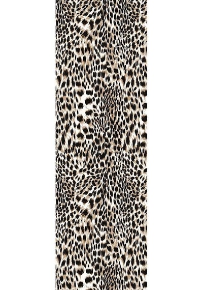 Bej Leoparlı Desen Premium Masa Örtüsü Runner Rnr050n11