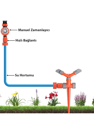 Sunup Sn-29309 Mekanik Bahçe Musluk Sulama Zamanlayıcısı 120 Dakika Hassas Ayarlı Manuel Kontrol