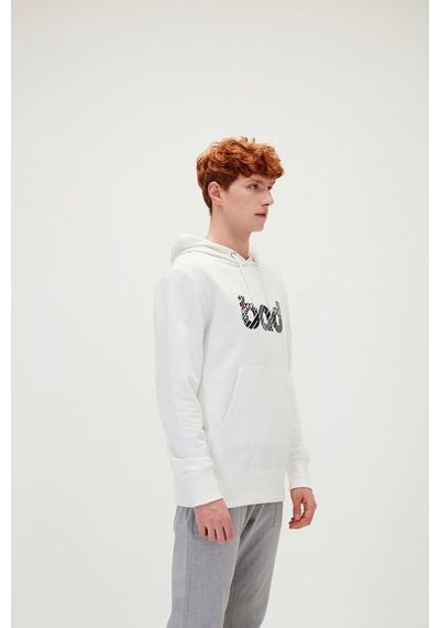Bad Bear Erkek Sweat Hoodie Bad 210212016-Wht (508595386) Krem