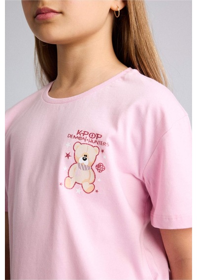 Defacto Kpop - Demon Hunters Relax Fıt 2li Pembe Pijama Takımı Kız Çocuk H8497a826smpn171 Pembe-pn171