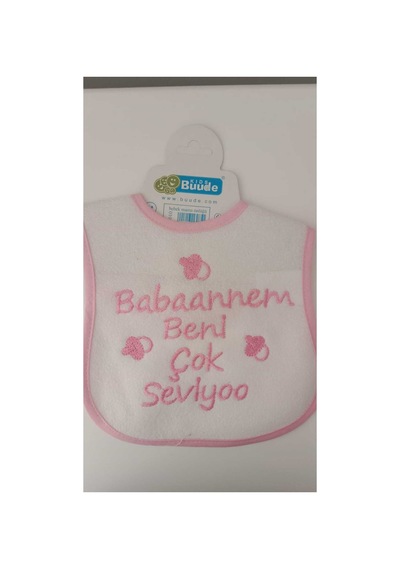 Su Geçirmez Babaannem Beni Çok Seviyor Baskılı Bebek Mama Önlüğü