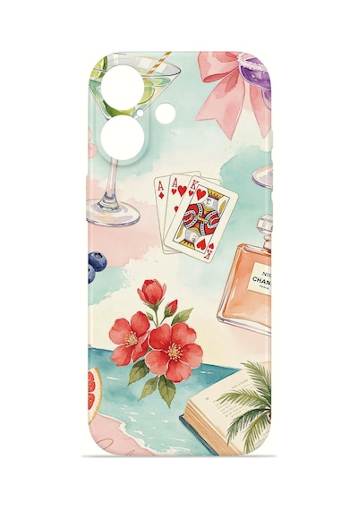 Apple iPhone Uyumlu 17 Vorian İnce Kamera Korumalı Mika Kılıf Mediterranean Holiday Collage Mediterranean Holiday Collage Mika