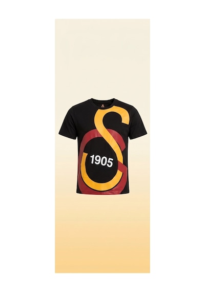 Galatasaray Lisanslı Taraftar T-shirt Siyah - Sarı