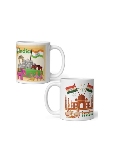 Hindistan Kupa Bardak 2 Adet Seyahat Hatıra India Mug