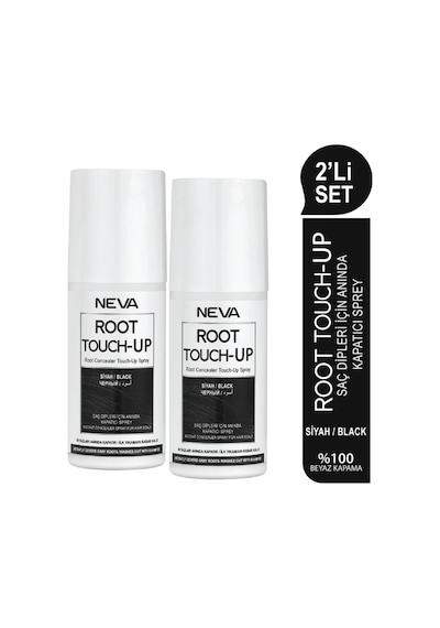 Neva Root Touch-up 2'li Set Siyah Saç Dipleri İçin Anında Kapatıcı Sprey 75ml