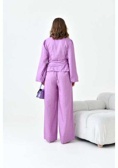 Ftz Women Kadın Pantolonlu Simli Takım Lila 30863-lila Lila