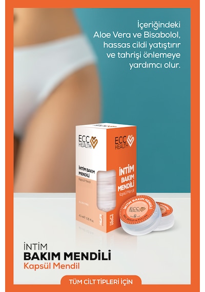 İntim Bakım Mendili 5 Li Genital Bölge Temizleme Ve Ferahlık Mendili Ph Dengeli, Aloe Vera & Bisabolol İçerikli