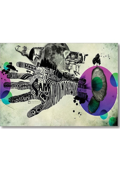 Cakasepetim Hand Fingers Surrealism Ahşap Mdf Tablo