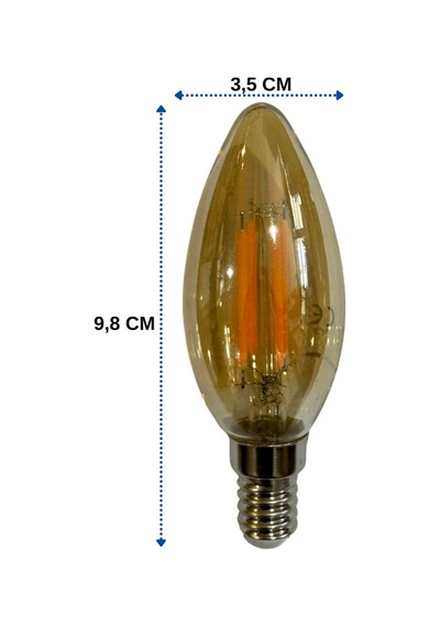 Cata Ct-4280 4w 1800k Amber E14 Duylu Rustik Led Dekoratif Ampul 4 Adet