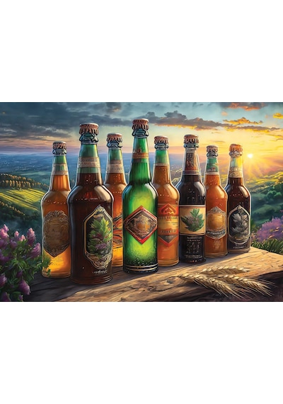 Art Puzzle Retro Bira Şişeleri 1000 Parça Puzzle