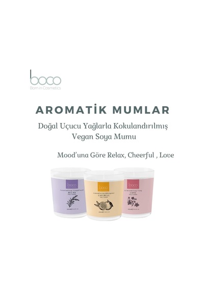 Aromatik Soya Mumu, Relax, Lavanta, Ylang Ylang, Paçuli Yağları İle Kokulandırılmış, Temiz Ve Uzun Yanan Dekoratif Soya Mumu /220 Gr