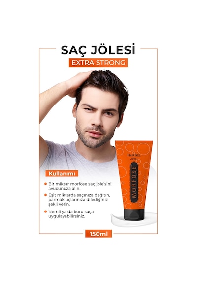 Morfose Extra Strong Saç Jölesi 150 Ml Tüp Jöle Turuncu