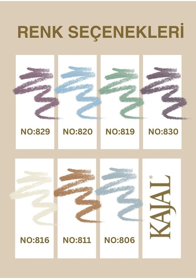 Long Lasting Suya Dayanıklı Eyeshadow Stick Göz Farı - 806 Buz Mavisi - Kalıcı, Kremsi Kalem Far Mavi