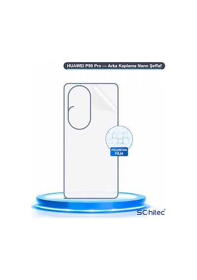 Schitec Huaweı P50 Pro Uyumlu Arka Yüzey Hidrojel Koruyucu Film