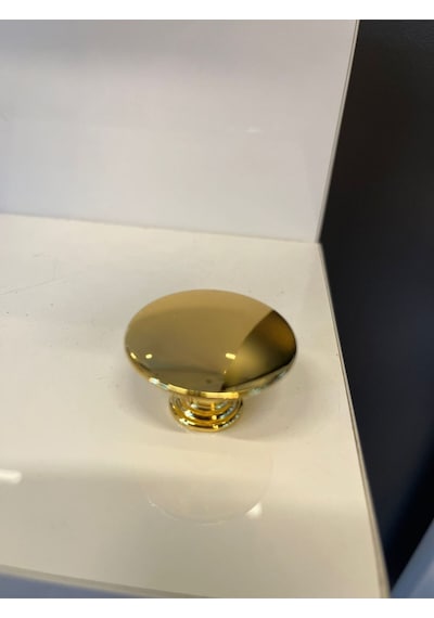 Metal Mantar Düğme Kulp Altın Dolap Kapak Modern Çekmece Tv Ünite Mobilya Tek Delikli Gold