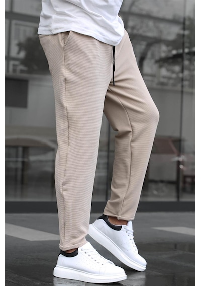 Madmext Bej Basic Waffle Kumaş Erkek Pantolon 6509-bej Bej