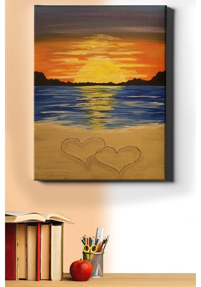 Webstyle Sayılarla Boyama Seti Kasnaklı Aşk Plajı 60 X 75 Cm