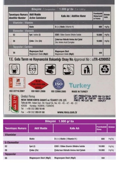 Vetasupra Eddi Biozinc 500 Gr. İyot Takviyeli Tırnak Bakım Yem Katkısı 24 Adet