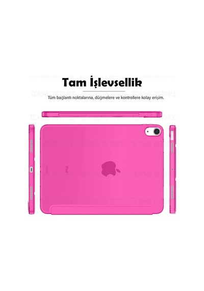 Apple Uyumlu iPad 10. Nesil 2022 10.9 Inç Tablet Flip Smart Standlı Akıllı Kılıf Smart Cover Kılıf