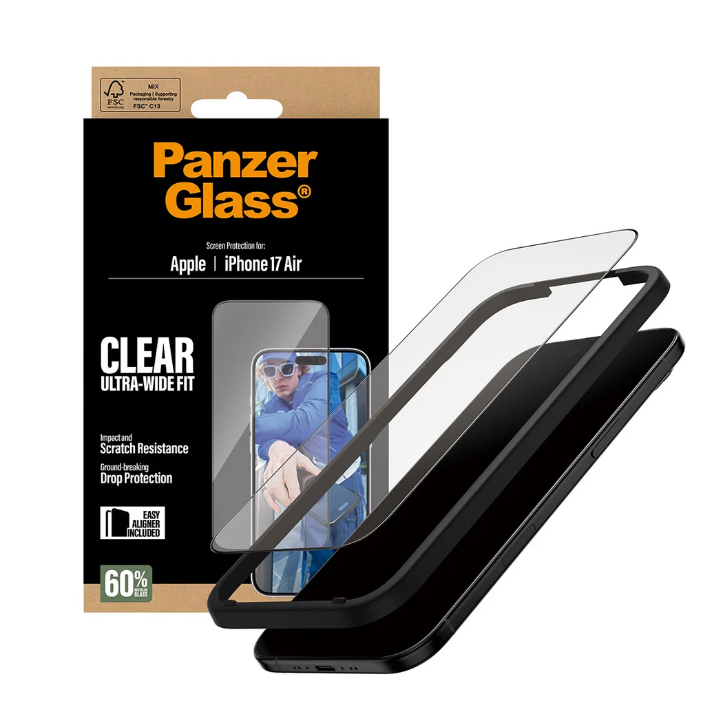 Panzerglass Apple Uyumlu iPhone 17 Air Uwf Şeffaf Cam Ekran Koruyucu Hizalama Aparatlı