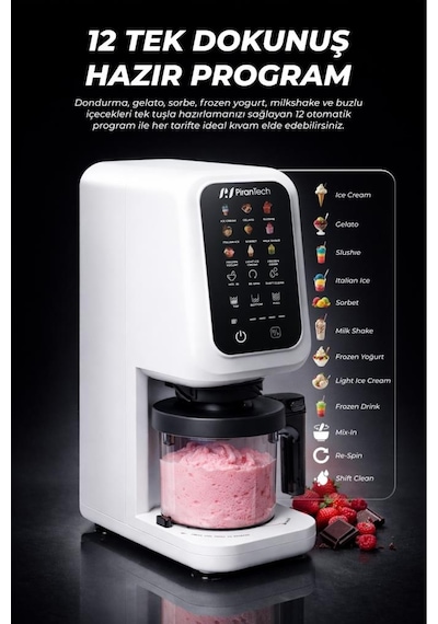 Pirantech Dm-26 700w Dondurma Makinesi Jelato, Sorbe, Milkshake Yapma Makinesi