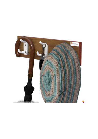 Arı 9 Kancalı Hol Askısı 3'lü Set 46,4x9,6 Cm - Şık Tasarım, Çok Amaçlı Düzenleyici Ve Yer Tasarrufu 50 Cm