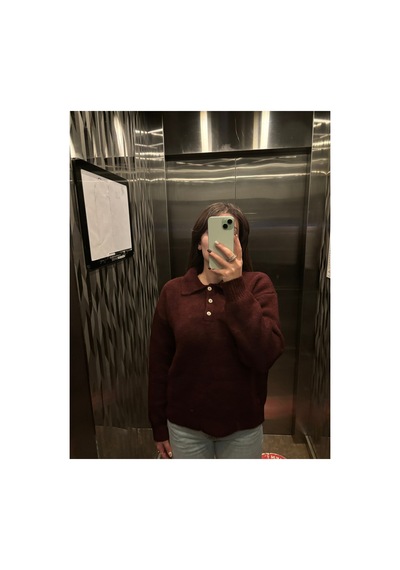 Maison Velora Kadın Bordo Basic Oversize Polo Yaka Yarım Pat Düğmeli Triko Kazak-27aj002 Bordo 923050279 Bordo Maison Velora Kadın Bordo Basic Oversize Polo Yaka Yarım Pat Düğmeli Triko Kazak-27aj002 Bordo 923050279 Bordo