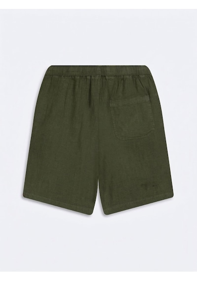 LTB Beli Lastikli Basic Keten Yeşil Şort
