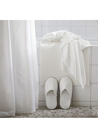 40x60 cm Banyo Paspası Beyaz İnce 40x60 cm Banyo Paspas Kaydırmaz Beyaz