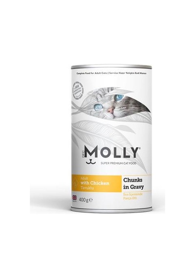 Molly Soslu Tavuklu Konserve Yetişkin Kedi Maması 400 G