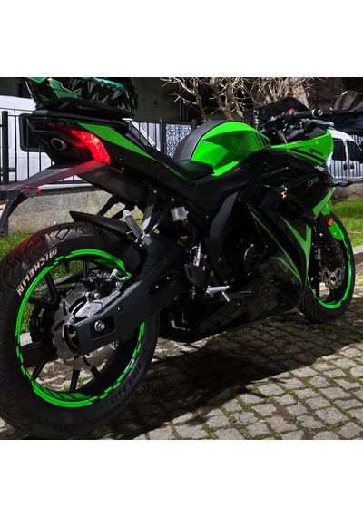 Çınar Extreme Pro Serisi Fosforlu Neon Yeşil Jant Şeridi Sticker Set 16"-17"-18" İç-dış Jant Şerit Takımı Çok Renkli