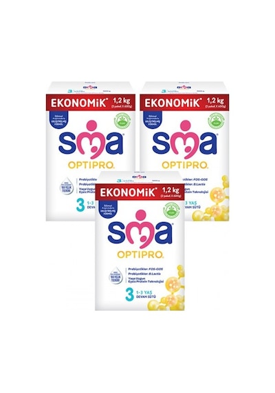 Sma Optipro Probiyotik 3 1- 3 Yaş Devam Sütü 1200 Gr X 3 Adet PKT.SMA.054