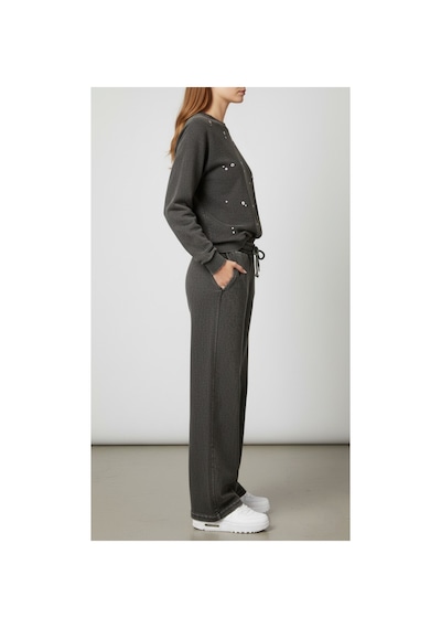 The Kadın Batik Siyah Wide Leg Jogger Lastikli Bağcıklı Bel Rahat Bol Kesim Pamuk Elastan Siyah The Kadın Batik Siyah Wide Leg Jogger Lastikli Bağcıklı Bel Rahat Bol Kesim Pamuk Elastan Siyah