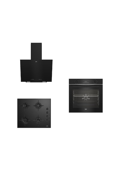 Beko BFC 330 S - BOCD T 6011 ES - BDE 6040 S Siyah Ankastre Set