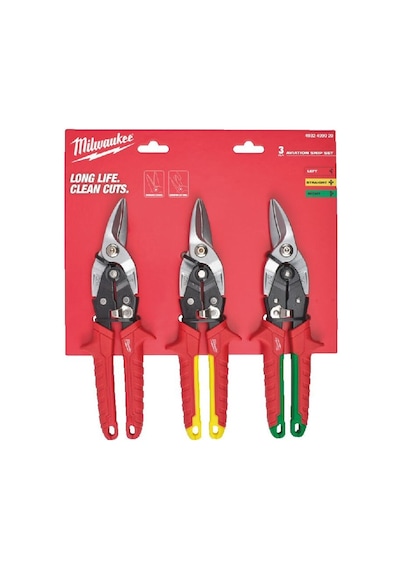 Milwaukee Kaportacı Makası 3'lü Set Sağ-sol-düz 4932499020