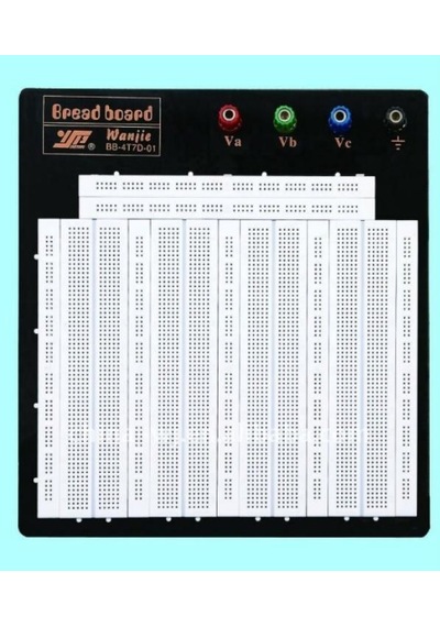 4 Lü Büyük Boy Breadboard 3220 Delik Beyaz Born Klemensli 2,54 Header Uyumlu