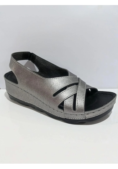 Aryan 37-759 Anatomic Kadın Dolgu Topuk Sandalet Siyah
