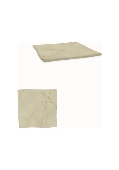 Wermodin Masa Tablası Dalgalı Kare 67x67 Cm - Golden Marble Çok Renkli