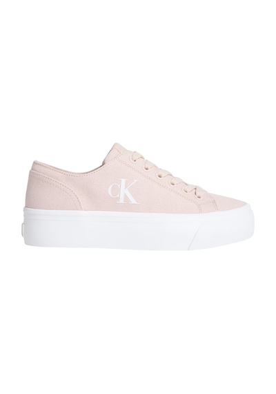 Calvin Klein Kadın Vulc Flatform Low Canvas Mg Pudra Sneaker-13898