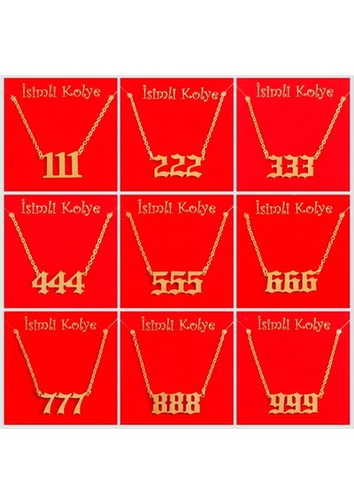 Uğurlu Rakamlar Uçlu Kolye Çok Renkli