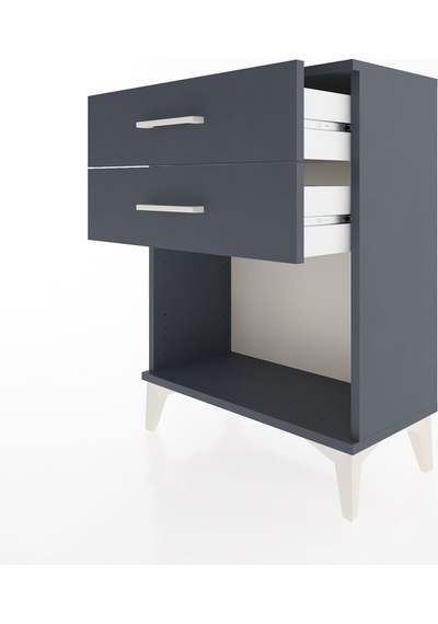 Arges Komodin 4 Çekmeceli 60x30x80 Antrasit-antrasit Antrasit