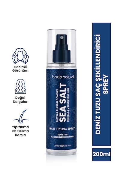 Bade Natural Deniz Tuzu Şekillendirici Saç Spreyi 200 Ml